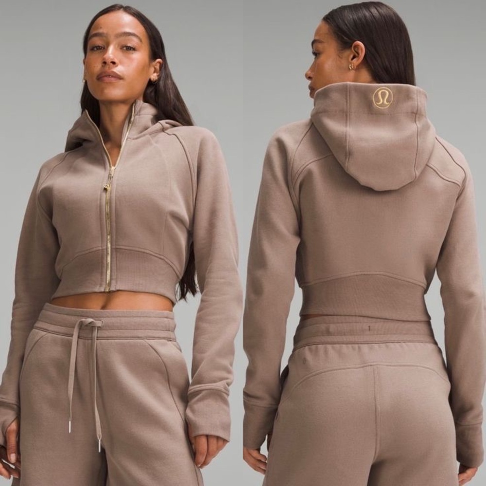 lululemon Scuba Full-Zip Hoodie Taupetastic and Gold